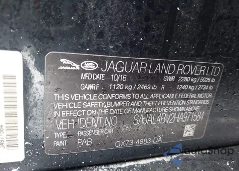 2017 Jaguar Xe 35T R-Sport z USA, uszkodzony, nr VIN SAJAL4BV2HA971584